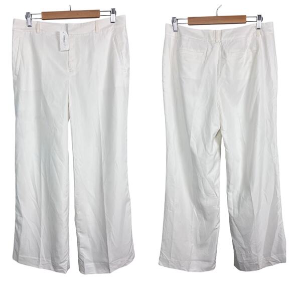 NWT Banana Republic Women's 12S Wide Leg Pant Trousers Career Modal Minimalist - Picture 1 of 13